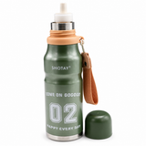 SHOTAY Stainless Steel Insulated Sports Water Bottle with Straw