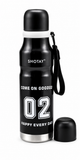 SHOTAY Stainless Steel Insulated Sports Water Bottle with Straw Black