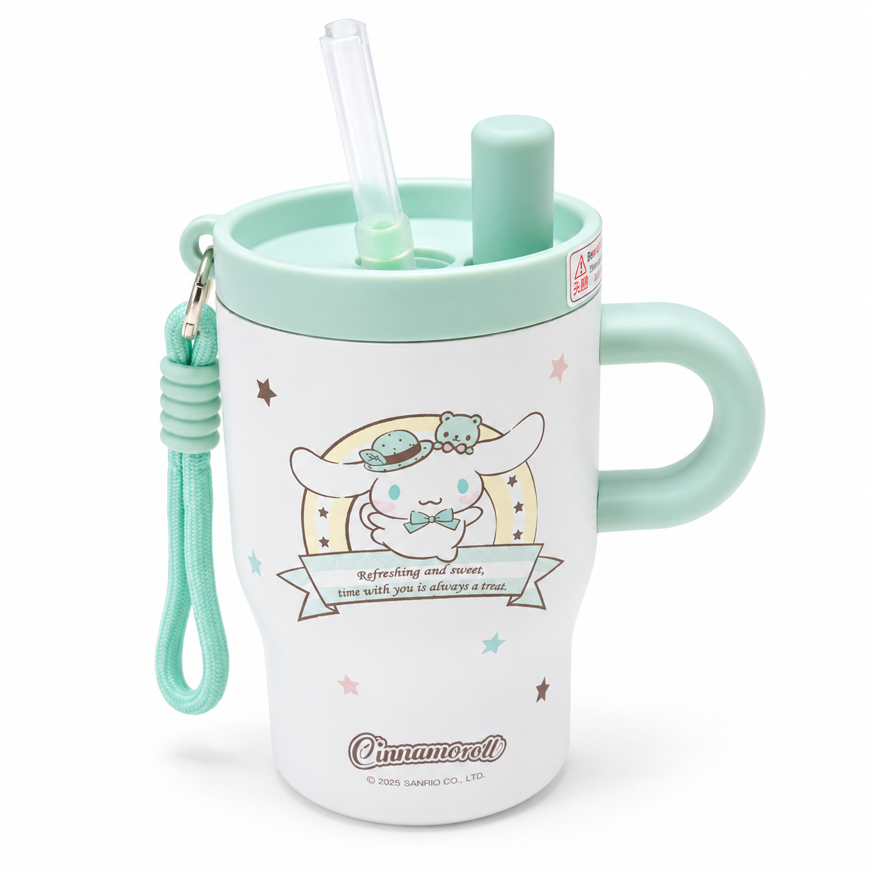 Cinnamoroll Stainless Steel Kids Tumbler with Straw & Handle Mint