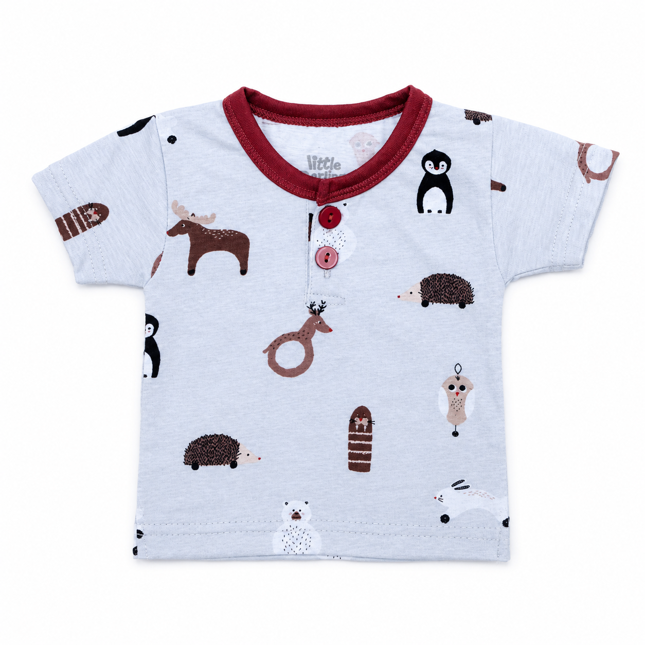 Boys 2 Piece Animal Print T Shirt & Shorts Set Little Darling