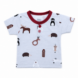 Boys 2 Piece Animal Print T Shirt & Shorts Set Little Darling