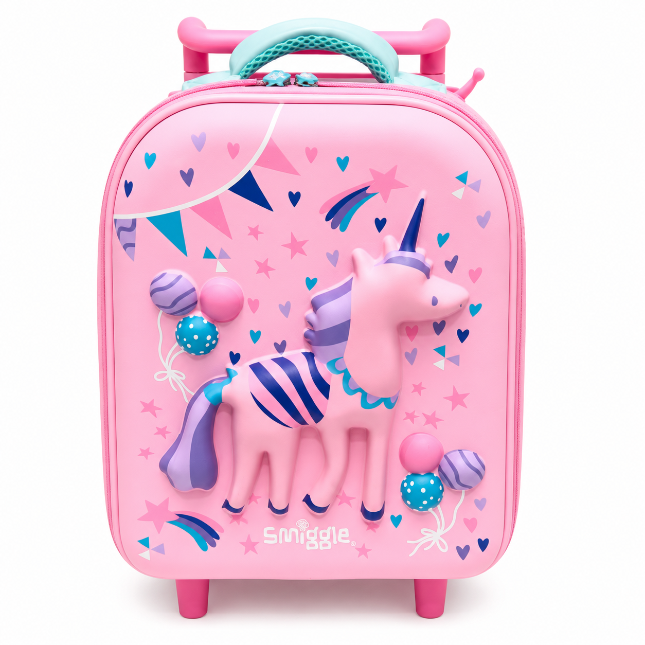 Girls Unicorn Trolley Backpack Hard Shell School Bag
