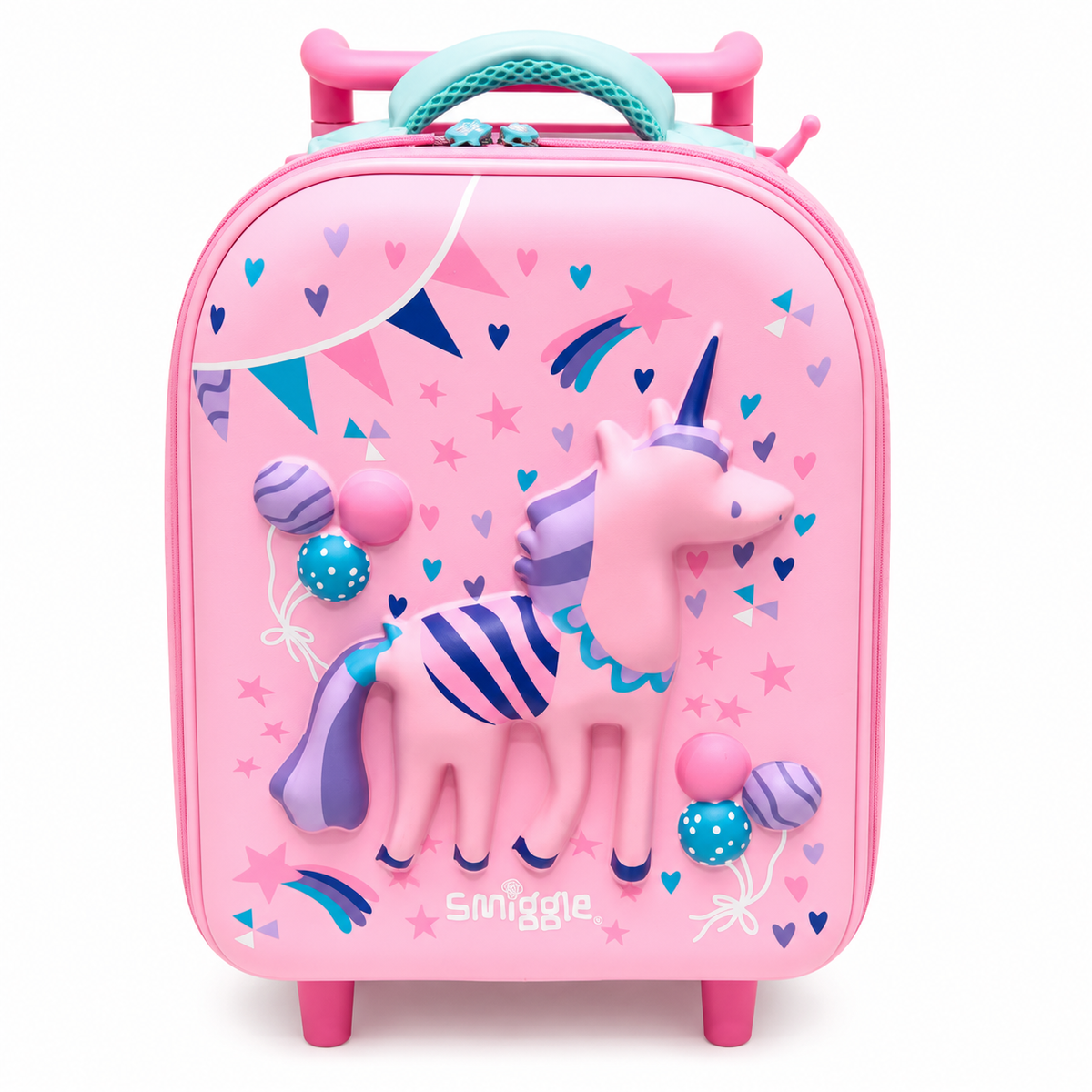 Girls Unicorn Trolley Backpack Hard Shell School Bag