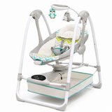 Electric Baby Swing with Music & Toy Bar Grey