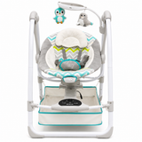 Electric Baby Swing with Music & Toy Bar Grey