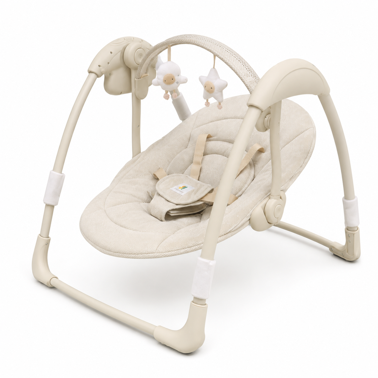 Premium Electric Baby Swing with Toy Bar Beige