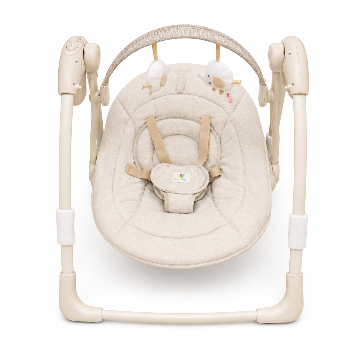 Premium Electric Baby Swing with Toy Bar Beige