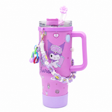 Kuromi Insulated Tumbler Cup with Handle & Straw