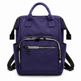 Waterproof Baby Diaper Backpack Purple | Large Capacity Multi Pocket