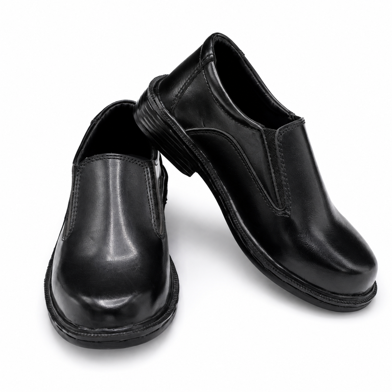 Premium Kids Black Slip On School Shoes