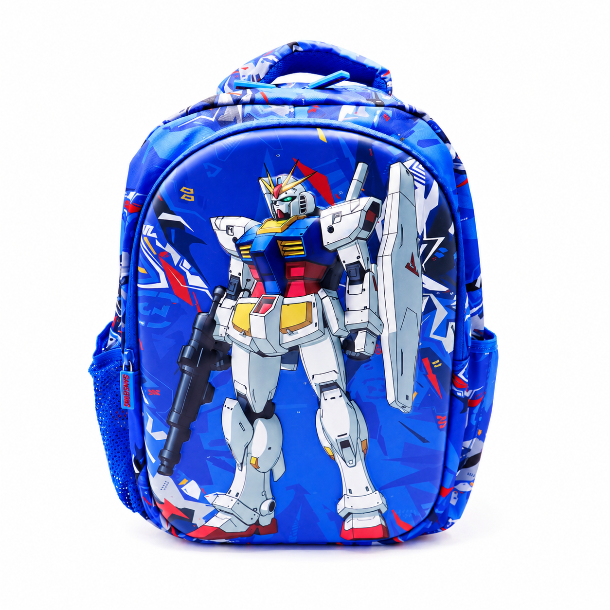 Kids Blue Mecha Robot School Backpack for Boys