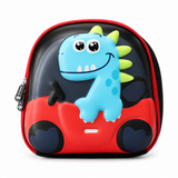Kids Dinosaur Car Travel & Cosmetic Pouch Black Red