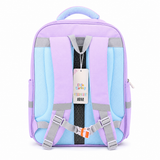 Kids School Backpack with Mini Pouch Purple Blue