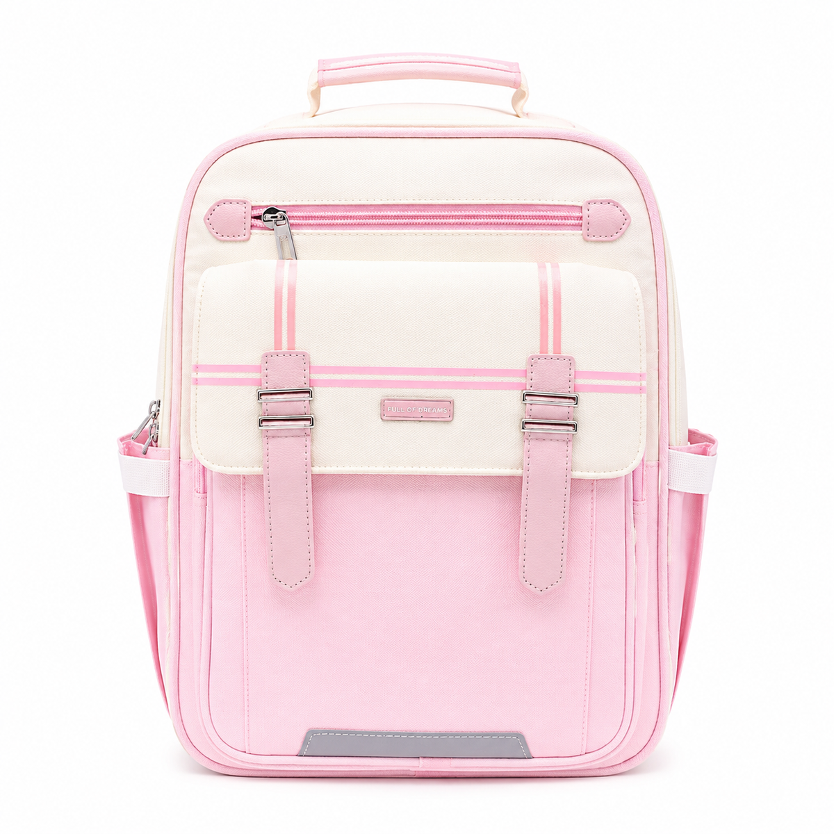 Girls Pink Multi Pocket School Backpack