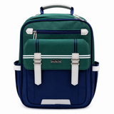 Classic Green & Navy Kids School Backpack