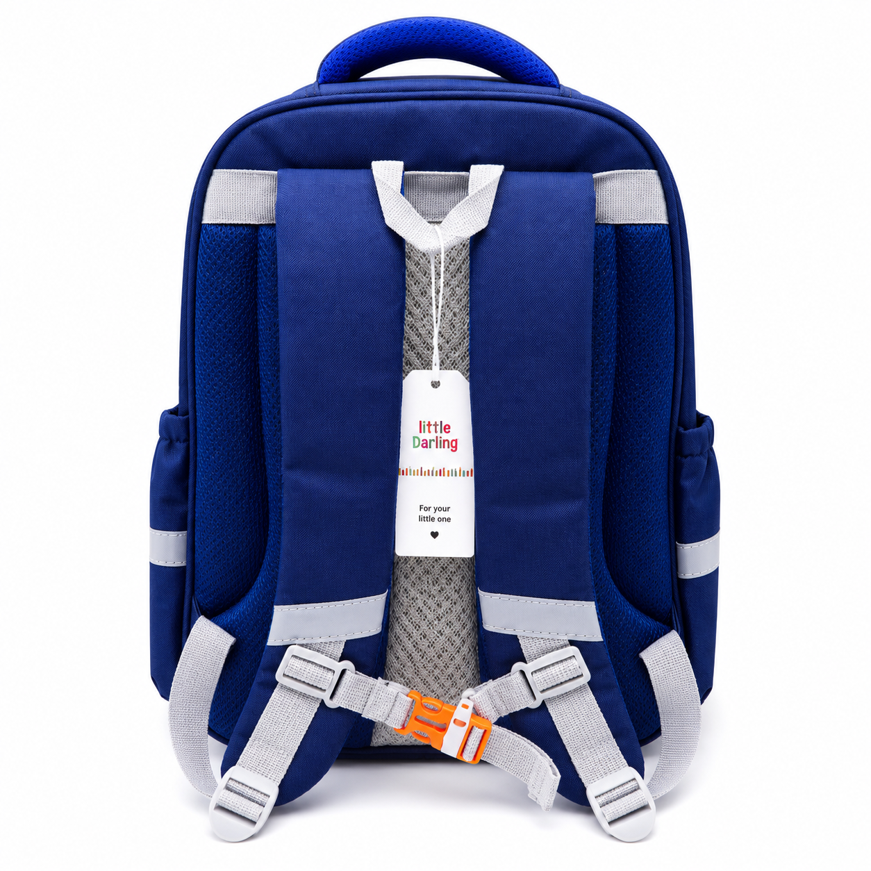 Blue Kids School Backpack with Pencil Holder