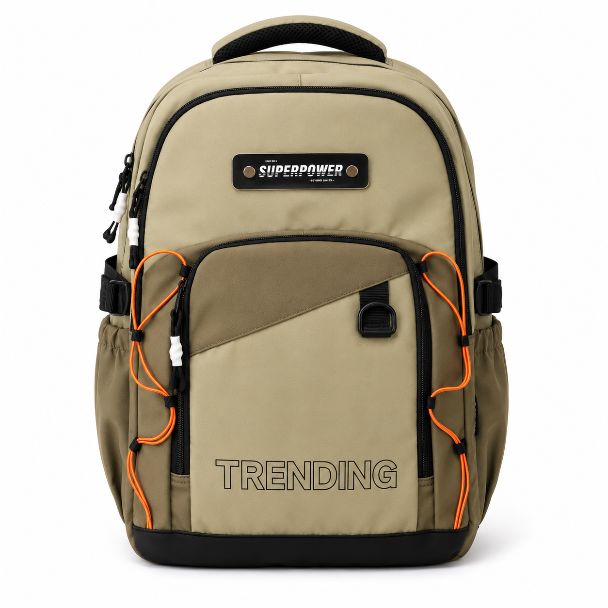 Khaki Laptop Backpack Large Capacity Travel Bag