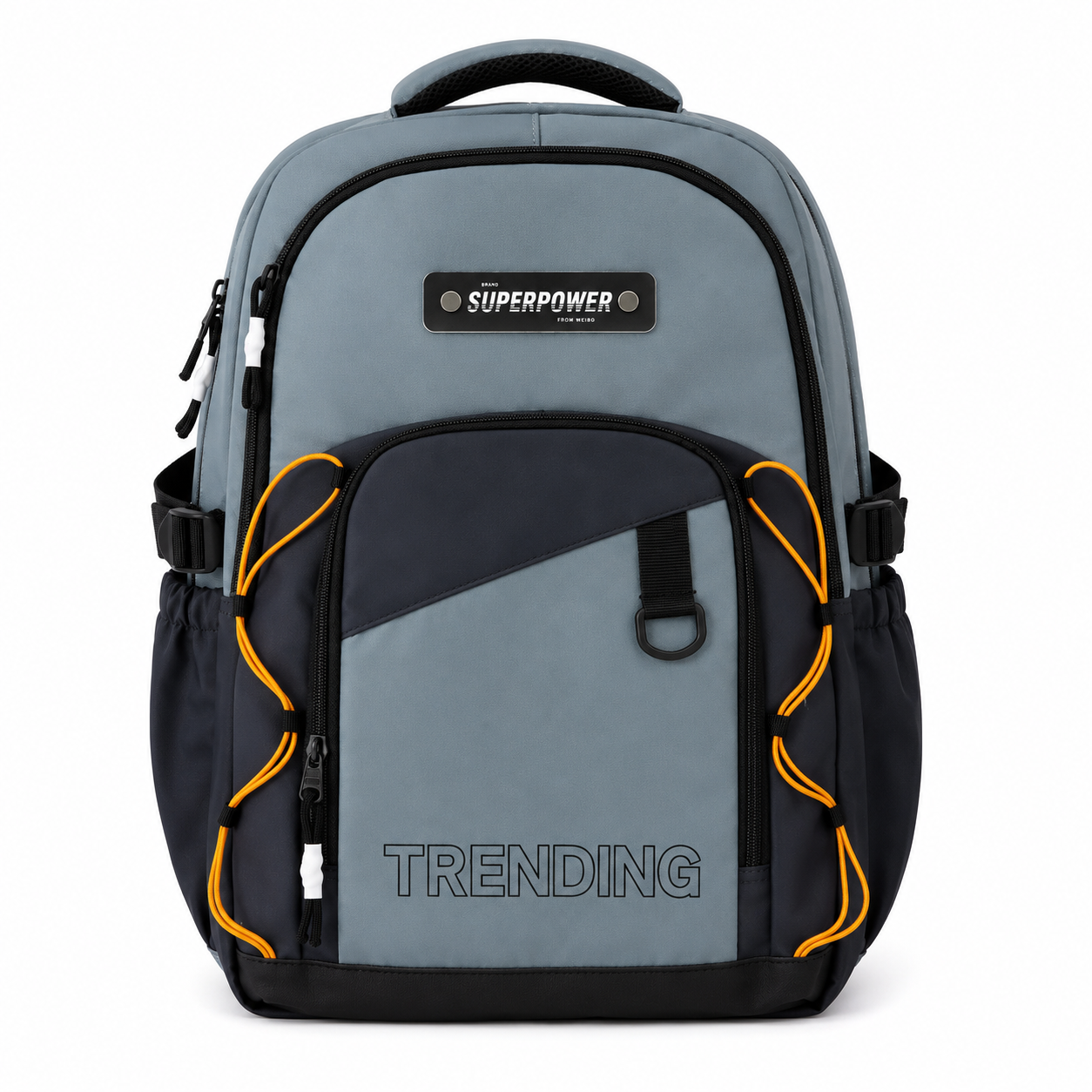 Grey Laptop Backpack Large Capacity Travel Bag