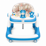 2-in-1 Baby Walker with Interactive Toy Tray Blue & White