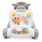 3-in-1 Baby Walker & Push Walker with Activity Panel Grey