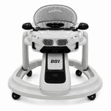 Luxury Car Design Baby Walker with Steering Wheel Grey