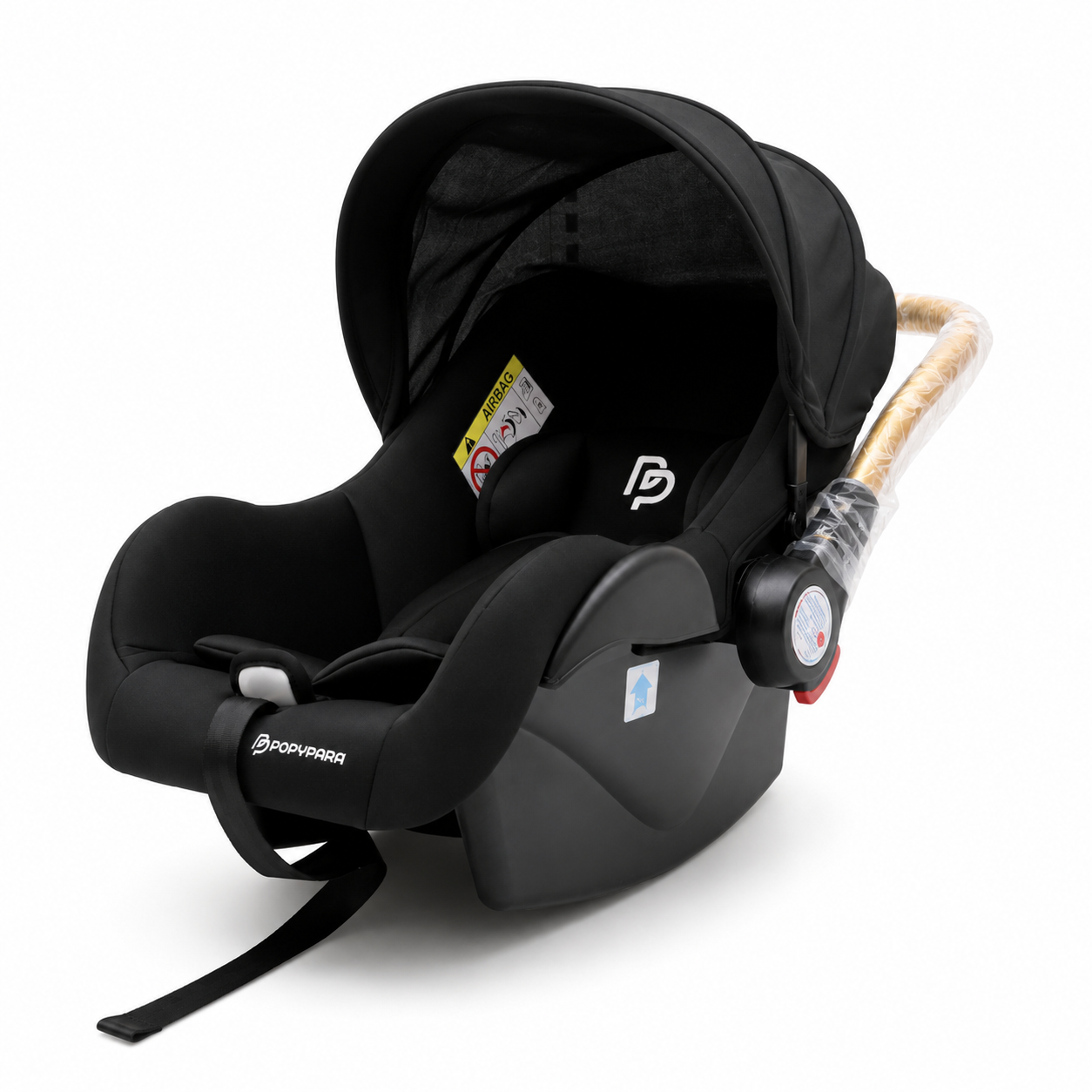 PopyPapa Infant Car Seat Carrier Black & Gold