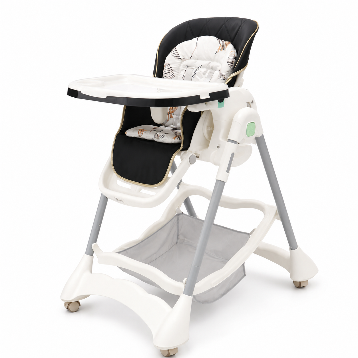 Kidilo Premium Baby High Chair Black & Gold