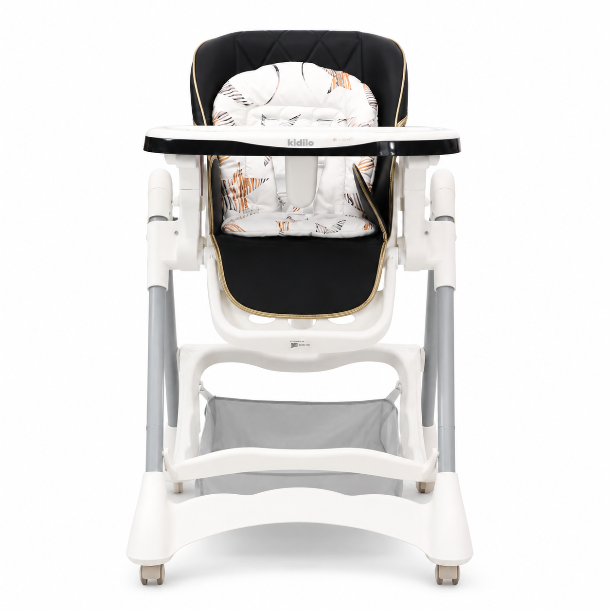 Kidilo Premium Baby High Chair Black & Gold