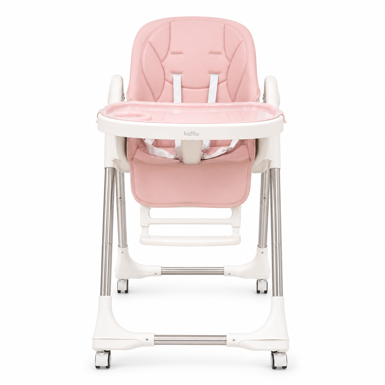 Kidilo Baby High Chair with Feeding Tray Pink