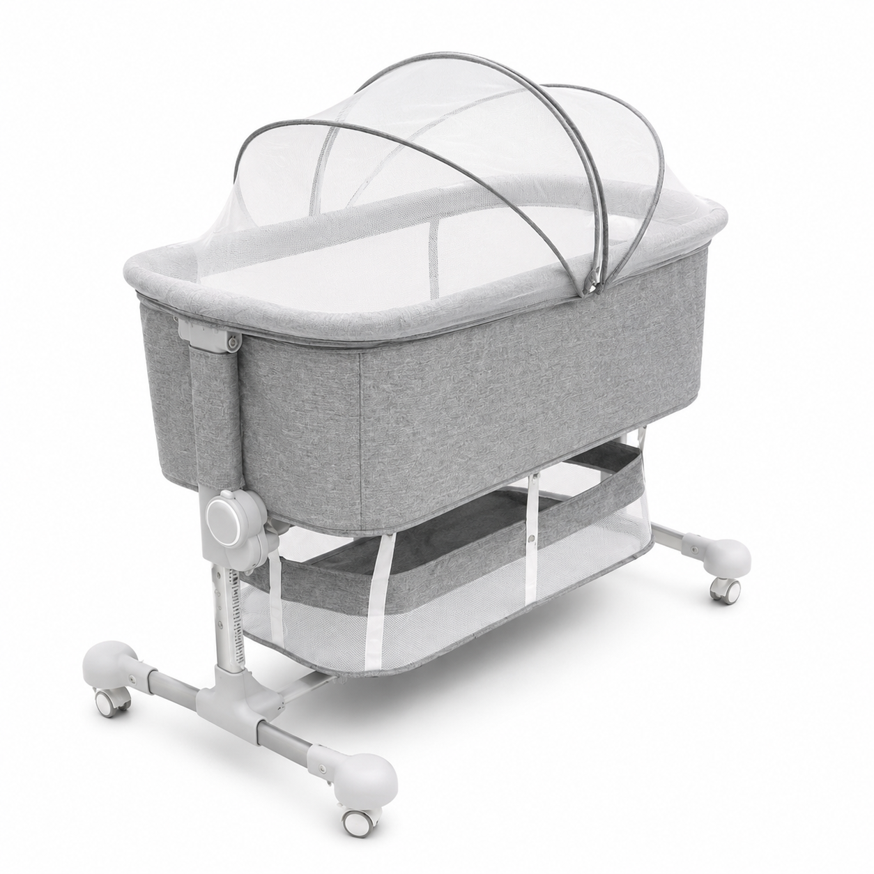 Baby Bedside Sleeper Bassinet Grey by Portable Crib