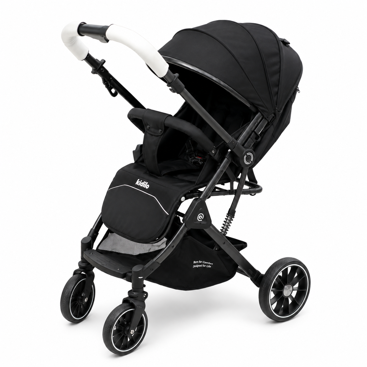 Kidilo Premium Baby Stroller Black