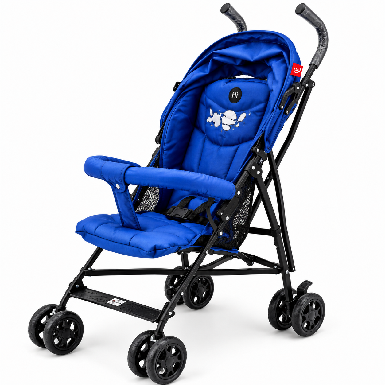 Baby Bear Print Lightweight Stroller Blue
