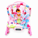 Baby Musical Rocker Bouncer with Hanging Toys Pink