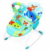 Ocean Theme Baby Bouncer Seat with Toy Bar