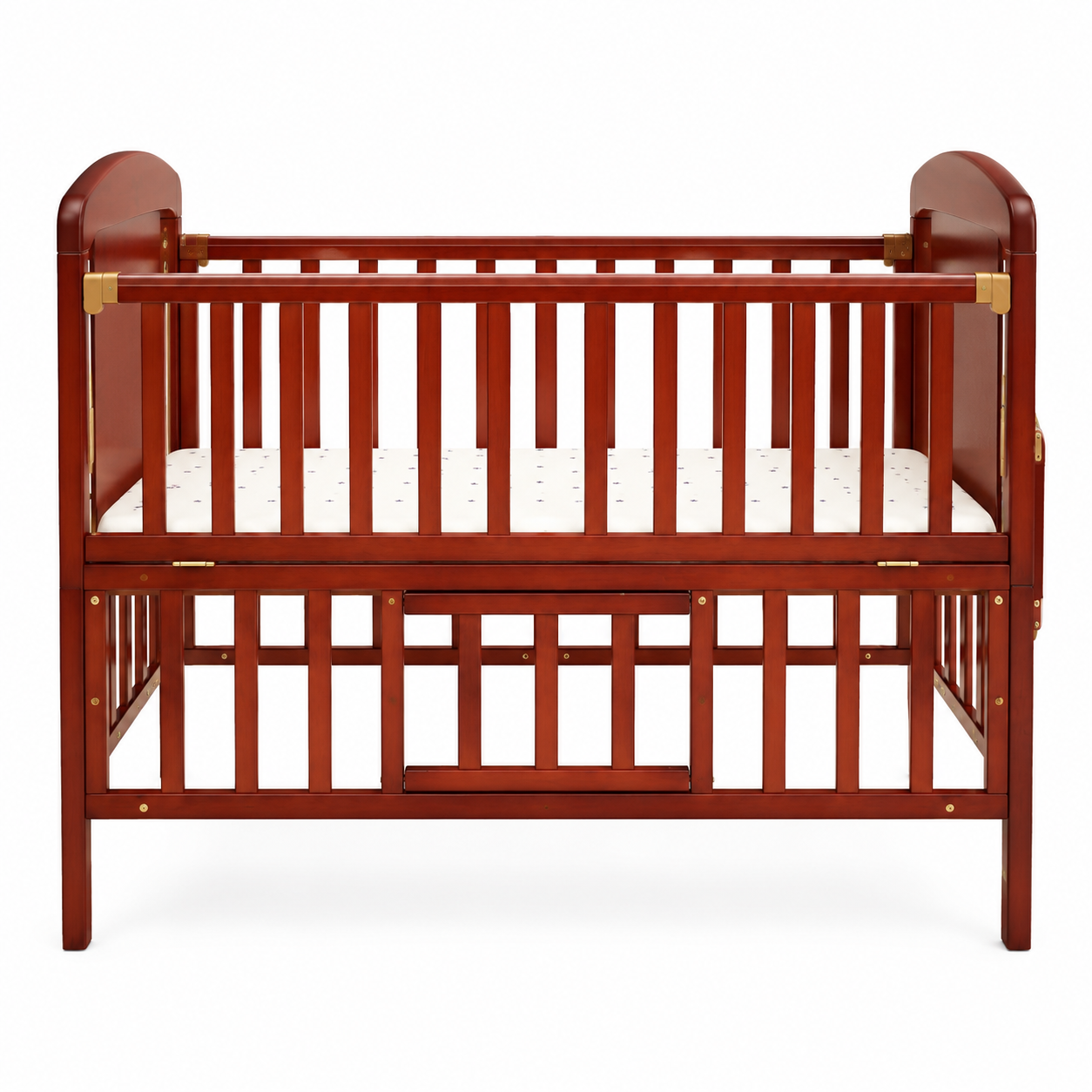 Wooden Baby Cot  Walnut Brown