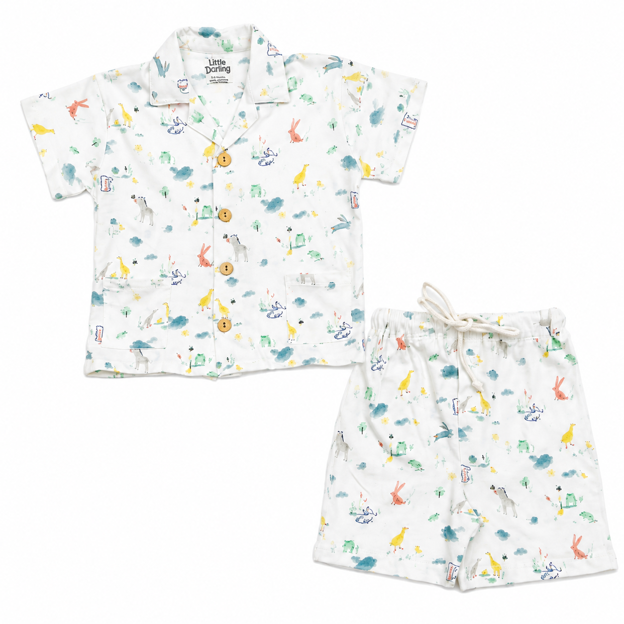 Safari Shirt & Shorts Set by Little Darling