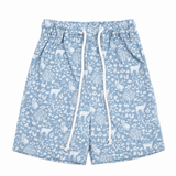 Printed Shirt & Shorts Set Sky Blue | Little Darling