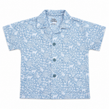 Printed Shirt & Shorts Set Sky Blue | Little Darling