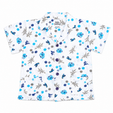 Boys Printed Shirt & Shorts Set White | Little Darling
