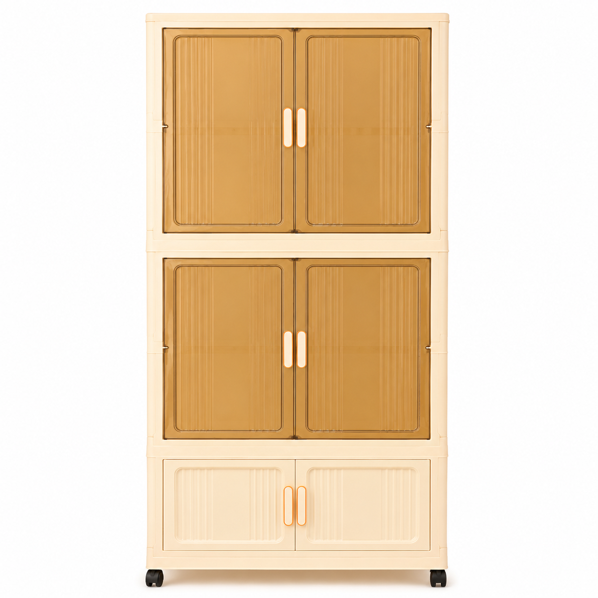 6 Door Plastic Storage Wardrobe With Wheels