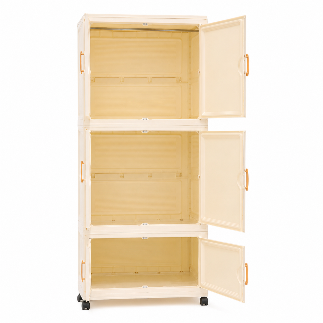 Happy Bear Plastic Storage Wardrobe With Wheels