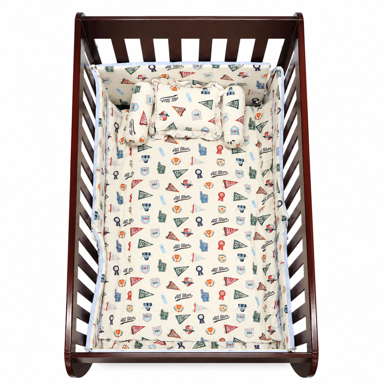 Cot Bumper & Bedding Set All Star Print by Little Darling