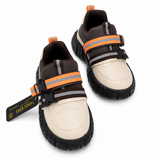 Kids Chunky Sole Casual Sneakers – Beige & Brown