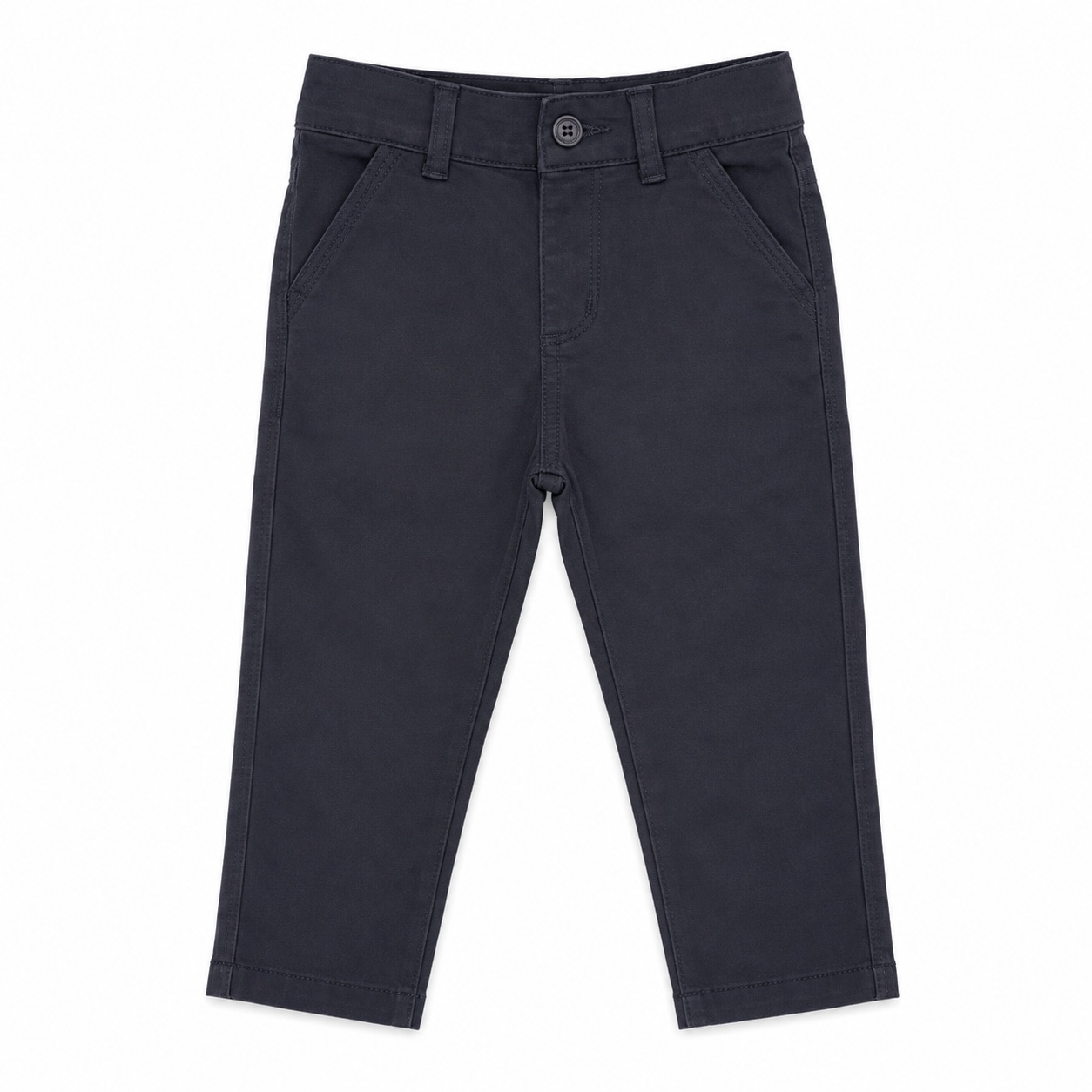 Kids Navy Blue Cotton Chino Pants