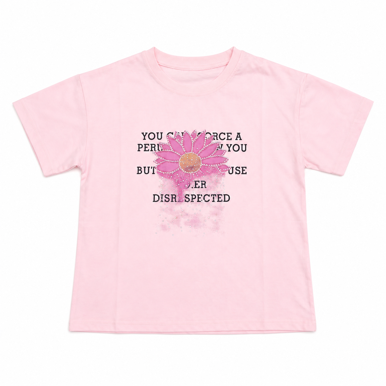 Girls Pink Daisy Graphic T-Shirt