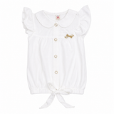 Girls White Peter Pan Collar Top