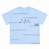 Kids Casual Summer T-Shirt Sky Blue Printed