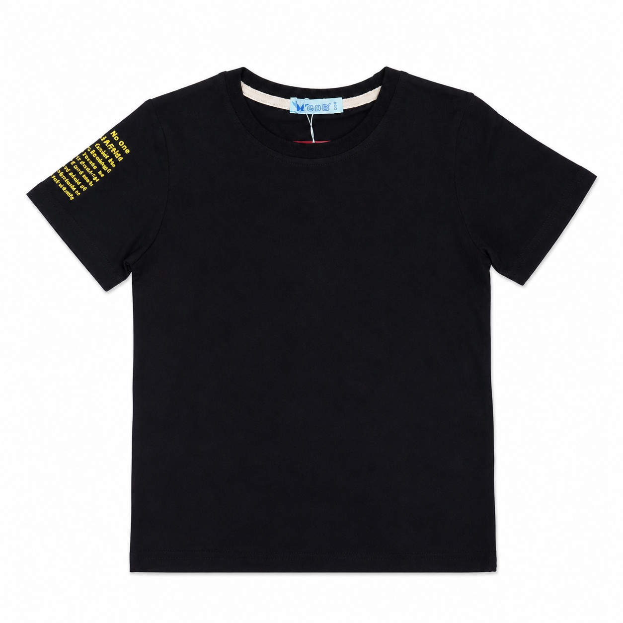 Kids Cotton T-Shirt with Sleeve Print