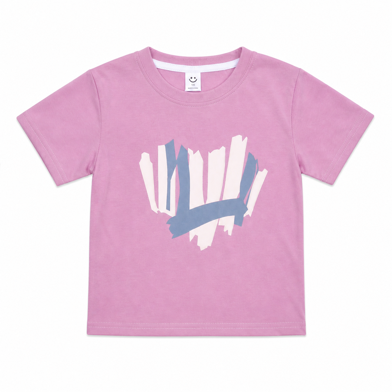 Girls Pink Graphic Print Cotton Half Sleeve T-Shirt
