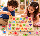 Wooden Alphabet Puzzle Board Educational Learning Toy